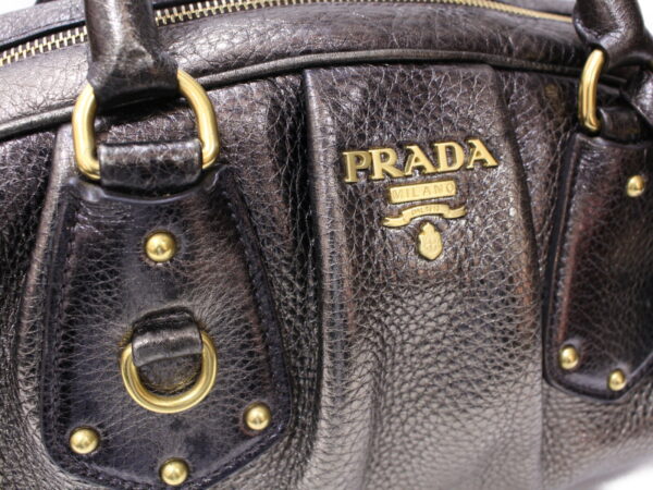 imgrc0086495343 Prada 2WAY Shoulder Bag Leather Handbag Black