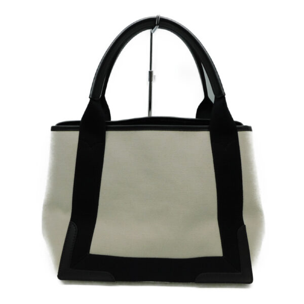 imgrc0086545807 Balenciaga Blue Cabas Canvas Leather Tote Bag White Black