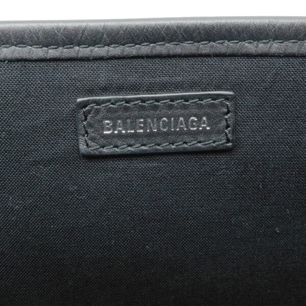 imgrc0086545810 Balenciaga Blue Cabas Canvas Leather Tote Bag White Black