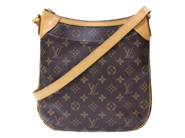 imgrc0086595912 Louis Vuitton Odeon MM Monogram Canvas Shoulder Bag Brown