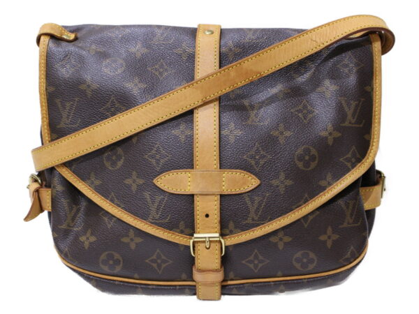 imgrc0086654194 Louis Vuitton Saumur 30 Monogram Canvas Shoulder Bag Brown