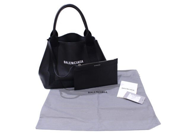 imgrc0086654639 Balenciaga Small Cabas Leather Handbag Black