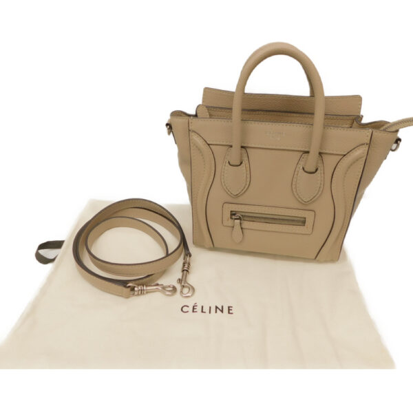 imgrc0086691093 Celine Luggage Nano Leather Shoulder Bag Handbag Beige