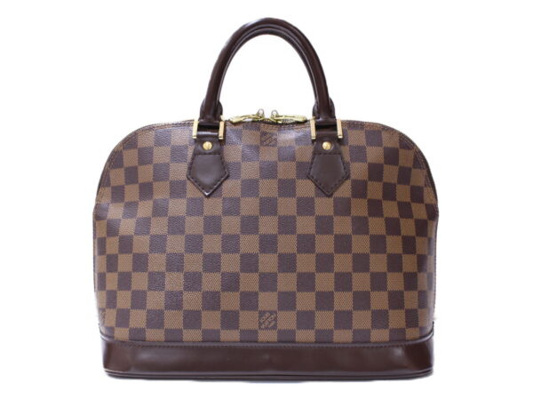 imgrc0086727222 Louis Vuitton Alma Damier Canvas Handbag Brown