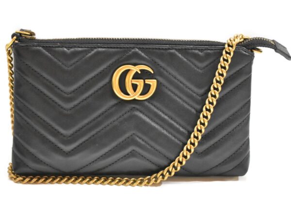 imgrc0086770445 Gucci GG Marmont Chain Wallet Leather Black