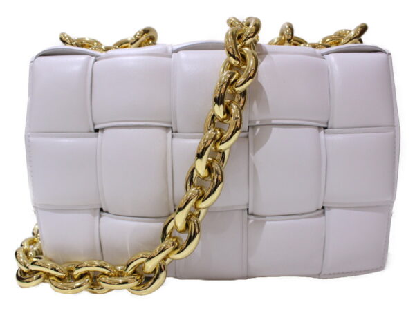 imgrc0086789112 Bottega Veneta Chain Cassette Bonded Lambskin Chalk White