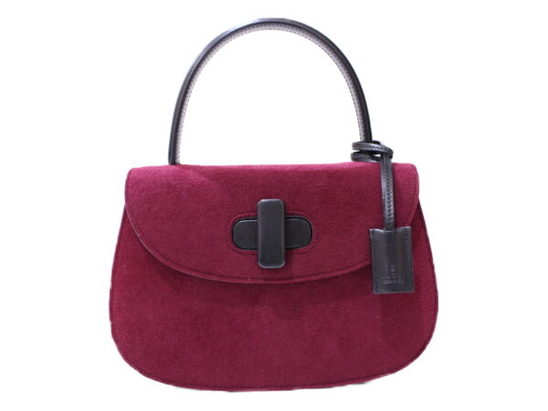 imgrc0086834883 Gucci Turnlock Felt Leather Shoulder Bag Bordeaux Black