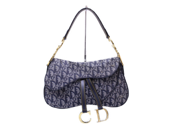 imgrc0086841209 Christian Dior Trotter Saddle Bag Navy