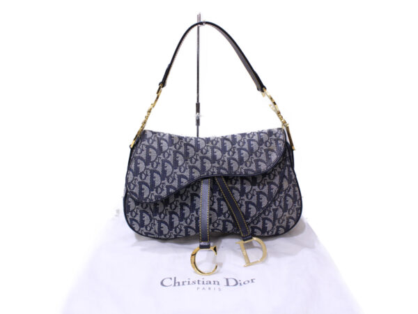 imgrc0086841360 Christian Dior Trotter Saddle Bag Navy