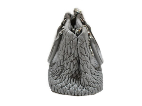 imgrc0086871004 Miu Miu Crystal Handbag Leather Gray