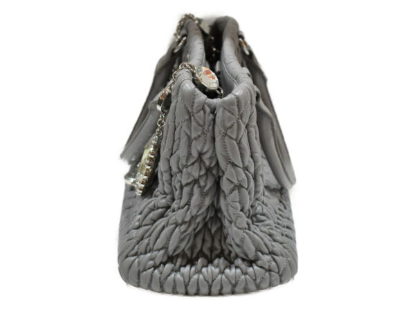 imgrc0086871005 Miu Miu Crystal Handbag Leather Gray