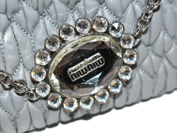 imgrc0086871009 Miu Miu Crystal Handbag Leather Gray