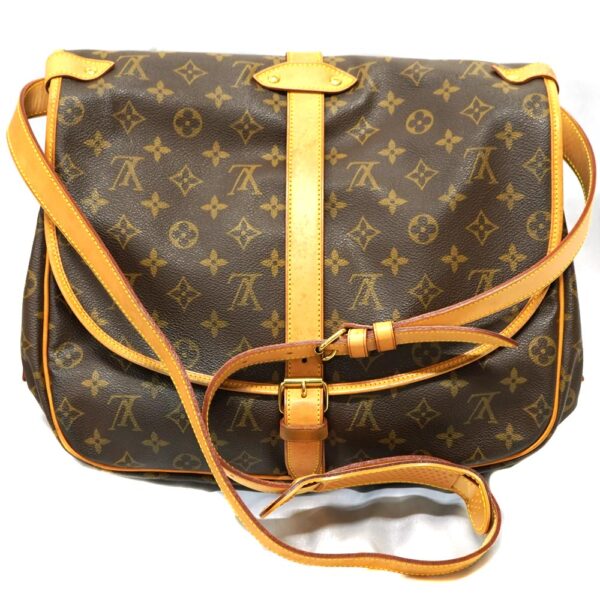 imgrc0086883105 Louis Vuitton Saumur 35 Monogram Canvas Shoulder Bag Brown