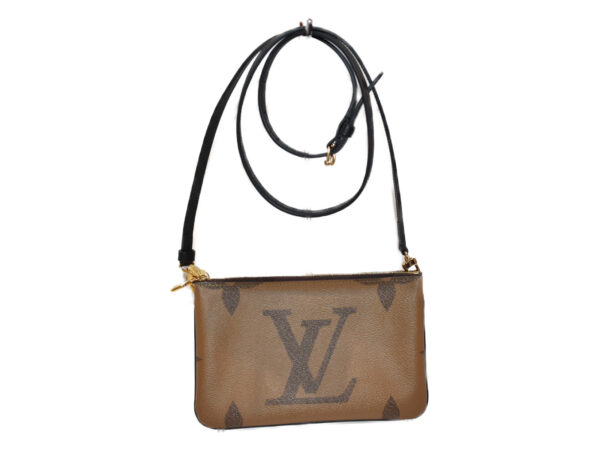 imgrc0086921409 Louis Vuitton Pochette Double Zip Crossbody Monogram Giant Reverse Brown