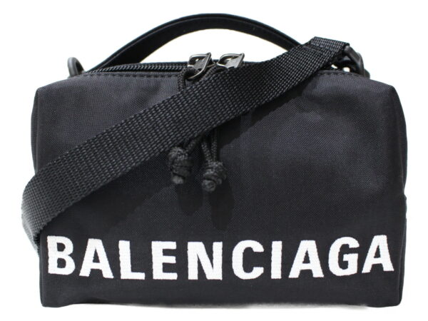 imgrc0086930949 Balenciaga Nylon Mini Shoulder Bag Black