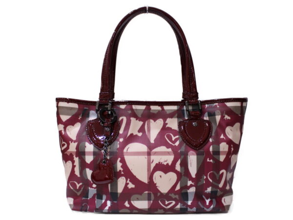 imgrc0087002576 Burberry Heart Nova Check Tote Bag Bordeaux Beige