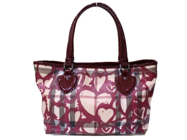 imgrc0087002577 Burberry Heart Nova Check Tote Bag Bordeaux Beige