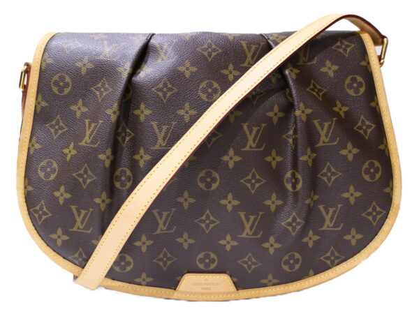 imgrc0087036867 Louis Vuitton Menilmontant MM Monogram Shoulder Bag Brown