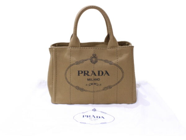 imgrc0087064229 Prada Kanapa Canvas Handbag Tabacco Brown