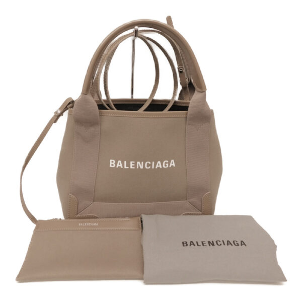 imgrc0087114915 Balenciaga Blue Cabas XS Canvas Leather Tote Bag Beige Black