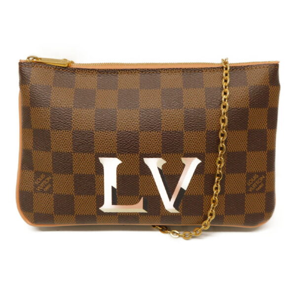 imgrc0087131949 Louis Vuitton Pochette Double Zip Damier Ebene Shoulder Bag Brown