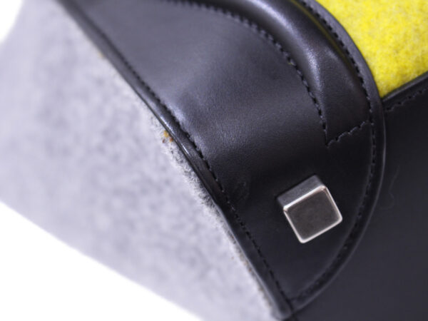 imgrc0087133804 Celine Luggage Micro Leather Felt Handbag Yellow Gray Black