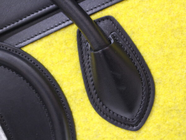 imgrc0087133815 Celine Luggage Micro Leather Felt Handbag Yellow Gray Black