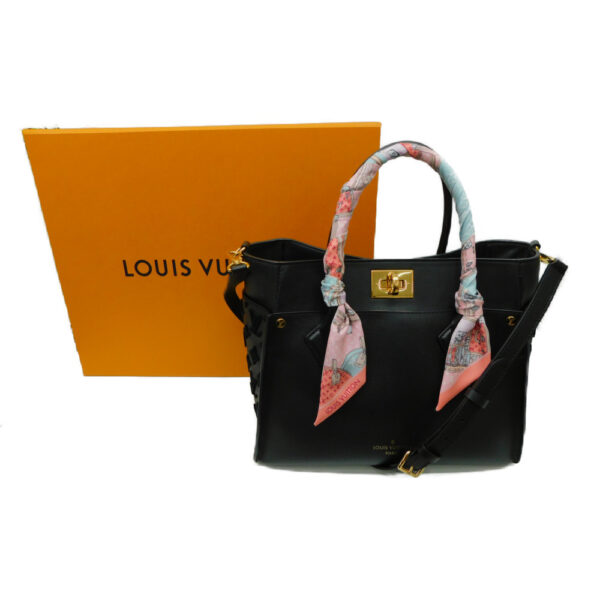 imgrc0087140740 Louis Vuitton On My Side MM Calf Leather Handbag Black