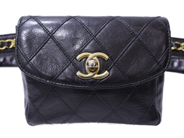 imgrc0087166471 Chanel Lambskin Waist Pouch Black