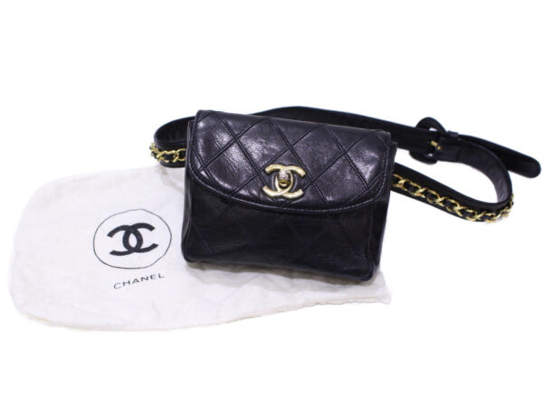 imgrc0087166496 Chanel Lambskin Waist Pouch Black