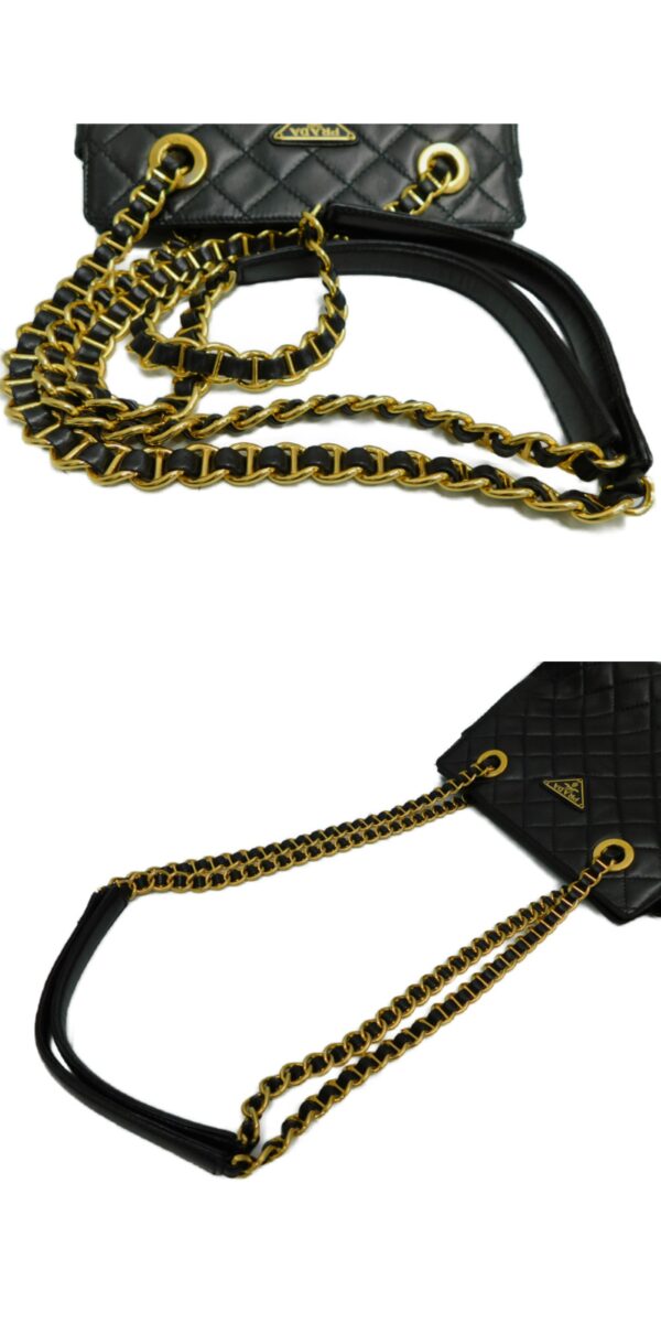 imgrc0087189760 Prada Chain Shoulder Bag Black