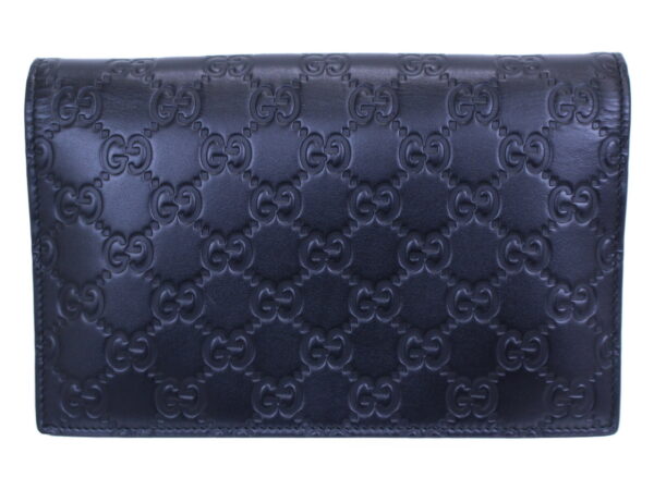 imgrc0087211352 Gucci Guccisima Chain Wallet Shoulder Bag Black