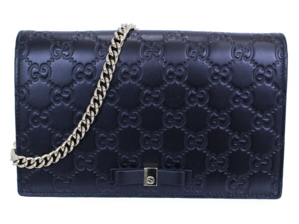 imgrc0087211377 Gucci Guccisima Chain Wallet Shoulder Bag Black