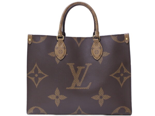 imgrc0087263259 Louis Vuitton On The Go MM Giant Reverse Tote Bag Brown