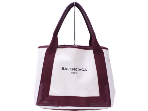 imgrc0087270568 Balenciaga Blue Hippo Canvas Leather Handbag White Bordeaux