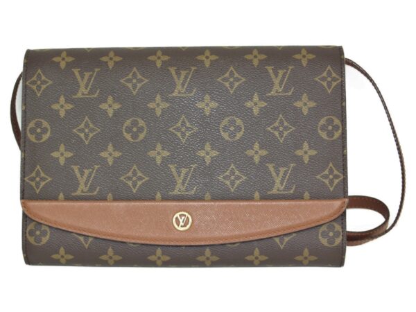 imgrc0087275366 Louis Vuitton Bordeaux Monogram Canvas Clutch Bag Brown