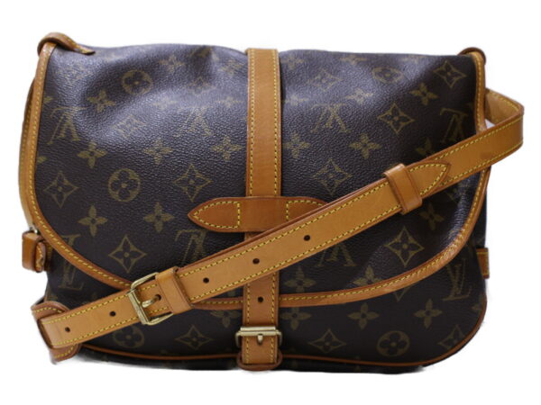 imgrc0087282631 Louis Vuitton Saumur 30 Monogram Canvas Shoulder Bag Brown