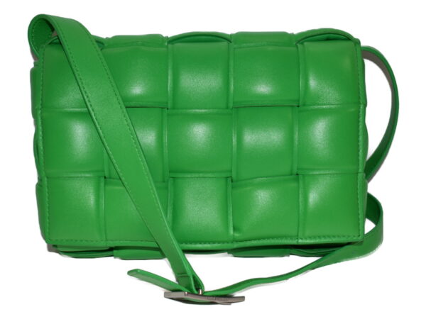 imgrc0087283955 Bottega Veneta Padette Cassette Shoulder Bag Leather Green