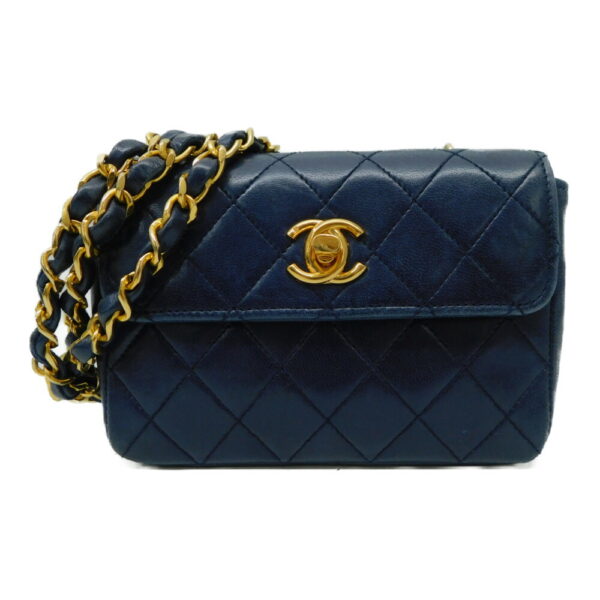 imgrc0087294074 Chanel Mini Matelasse Turnlock Chain Shoulder Bag Blue