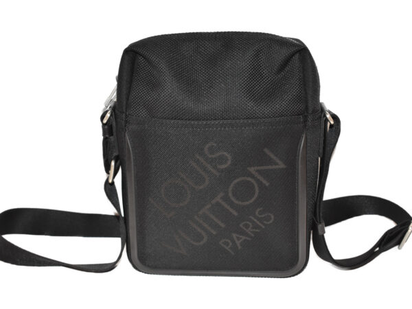 imgrc0087310816 Louis Vuitton Citadan Jean Canvas Shoulder Bag Black