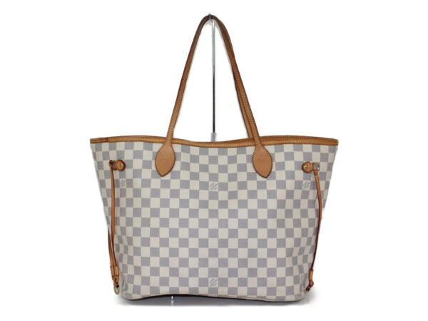 imgrc0087328448 Louis Vuitton Neverfull MM Damier Azur Tote Bag Brown