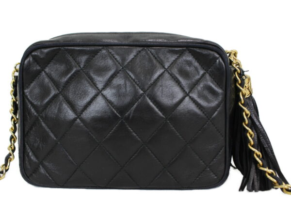 imgrc0087384901 Chanel Lambskin Chain Shoulder Bag Black