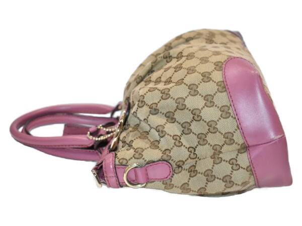 imgrc0087404003 Gucci Sookie 2WAY Bag Canvas Leather Beige Pink