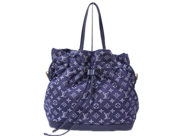 imgrc0087440117 Louis Vuitton Noefull MM Monogram Denim Tote Bag Blue