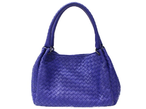 imgrc0087448008 Bottega Veneta Parachute Intrecciato Leather Handbag Blue