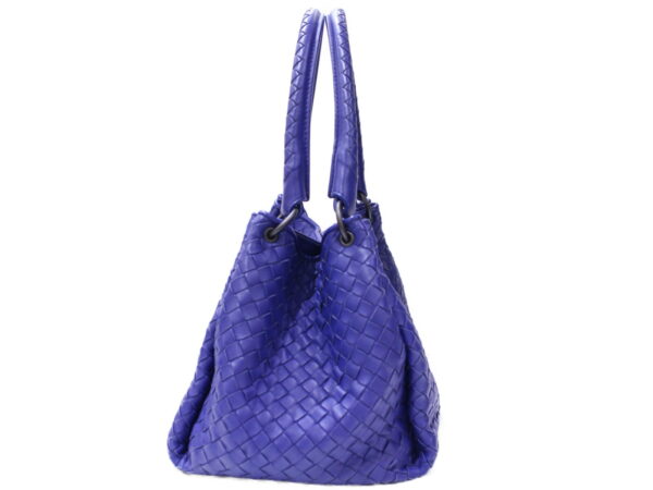 imgrc0087448009 Bottega Veneta Parachute Intrecciato Leather Handbag Blue