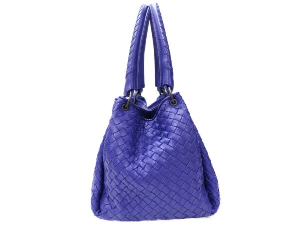 imgrc0087448010 Bottega Veneta Parachute Intrecciato Leather Handbag Blue