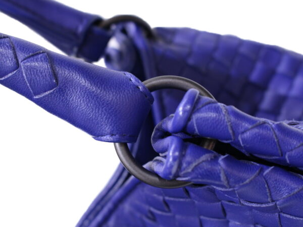 imgrc0087448020 Bottega Veneta Parachute Intrecciato Leather Handbag Blue