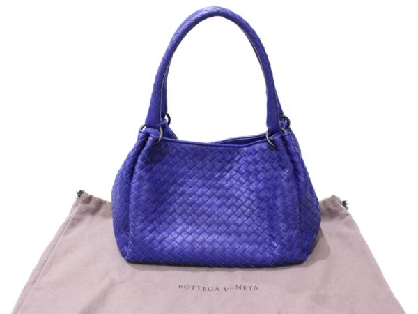 imgrc0087448024 Bottega Veneta Parachute Intrecciato Leather Handbag Blue