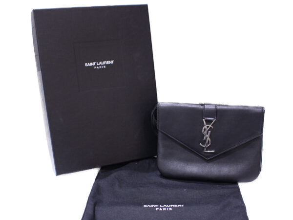 imgrc0087448154 YSL Mini Shoulder Bag Leather Black